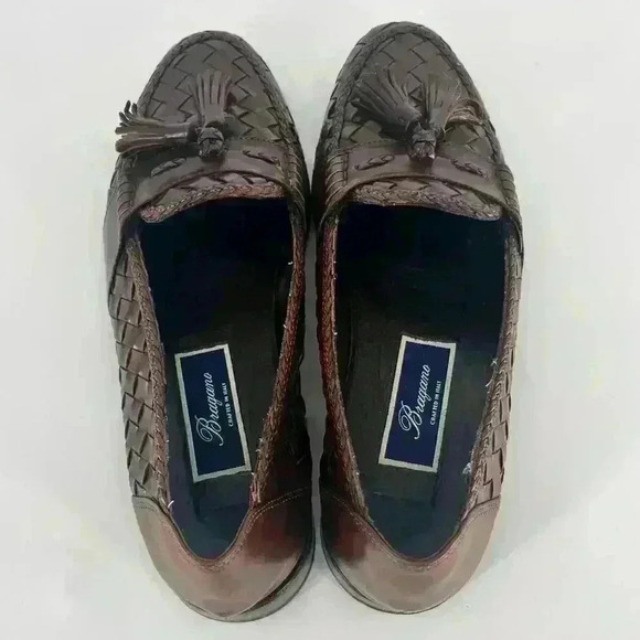 Bragano Cole Haan Brown Woven Tassel Loafers Size 9.5N 04338 EUC Business Formal main image 8